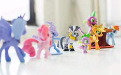 Size: 2048x1259 | Tagged: safe, applejack, pinkie pie, princess luna, rainbow dash, spike, trixie, zecora, earth pony, pony, zebra, 3d print, custom, irl, shapeways, superfanart