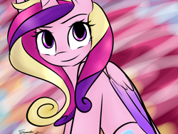 Size: 4000x3000 | Tagged: safe, artist:sugarberry, princess cadance, alicorn, pony, absurd resolution, grin, solo