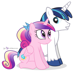 Size: 768x720 | Tagged: safe, artist:dm29, princess cadance, shining armor, alicorn, pony, unicorn, duo, simple background, transparent background