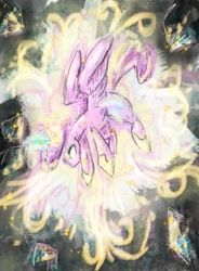 Size: 509x690 | Tagged: safe, artist:pegasustarva, princess cadance, alicorn, pony, magic, magic overload, solo