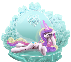 Size: 3902x3383 | Tagged: safe, artist:owlvortex, princess cadance, alicorn, pony, crystal, female, horn, solo