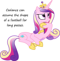 Size: 622x628 | Tagged: safe, princess cadance, alicorn, pony, american football, epic wife tossing, insane pony thread, solo