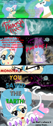 Size: 1419x3368 | Tagged: safe, artist:lotusmist, princess celestia, alicorn, pony, comic, crossover, darkstalkers, felicia, ponified