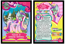 Size: 3100x2110 | Tagged: safe, artist:psychoduck21, princess cadance, alicorn, pony, crossover, cult of squidward, my little squidward, parody, spongebob squarepants, squidward tentacles, trading card