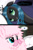 Size: 600x900 | Tagged: safe, artist:mixermike622, artist:sonikku001, edit, queen chrysalis, oc, oc:fluffle puff, changeling, changeling queen, bedroom eyes, canon x oc, chrysipuff, dat ass was fat, dat butt, dialogue, female, good morning, lesbian, looking at each other, meme, shipping