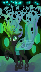 Size: 670x1191 | Tagged: safe, artist:blueyedred, queen chrysalis, changeling, changeling queen, female, solo