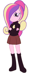 Size: 2400x5800 | Tagged: safe, artist:beavernator, artist:cool77778, princess cadance, equestria girls, hoofbeat 2, simple background, solo, transparent background, vector