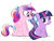 Size: 980x735 | Tagged: safe, artist:dm29, princess cadance, twilight sparkle, alicorn, pony, duo, ponytail, simple background, transparent background