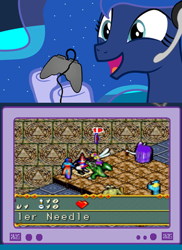 Size: 362x496 | Tagged: safe, princess luna, alicorn, pony, dice, exploitable meme, gamer luna, meme, obligatory pony, tv meme, yu-gi-oh!, yu-gi-oh! dungeondice monsters