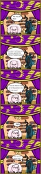 Size: 437x1828 | Tagged: safe, artist:mangameister, queen chrysalis, oc, oc:fluffle puff, changeling, changeling queen, comic, hand puppet, pony puppet theater, stage