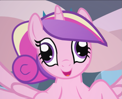 Size: 525x429 | Tagged: safe, princess cadance, alicorn, pony, cadenceflash, derp, solo, tiarawhy