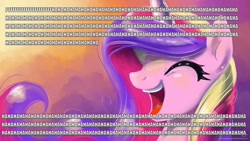 Size: 1894x1066 | Tagged: safe, artist:kp-shadowsquirrel edits, edit, princess cadance, alicorn, pony, impact font, invisible tickles, laughing, reaction image