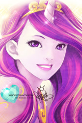 Size: 600x900 | Tagged: safe, artist:zeldacw, princess cadance, humanized, pony coloring, portrait, solo, three quarter view