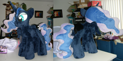 Size: 1800x900 | Tagged: safe, artist:bladespark, princess luna, irl, photo, plushie