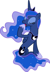 Size: 4803x7000 | Tagged: safe, artist:sir-teutonic-knight, princess luna, alicorn, pony, absurd resolution, simple background, sitting, solo, transparent background, vector, yawn