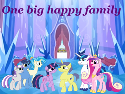 Size: 1024x768 | Tagged: safe, artist:biosonic100, allie way, comet tail, princess cadance, shining armor, twilight sparkle, twilight sparkle (alicorn), twilight velvet, alicorn, pony, unicorn, cometlight, family, female, male, mare, straight