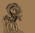 Size: 1280x1209 | Tagged: safe, artist:jankrys00, princess luna, alicorn, pony, cloak, clothes, lunadoodle, monochrome, solo