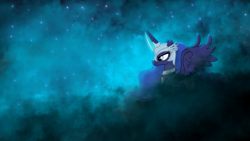 Size: 1920x1080 | Tagged: safe, artist:larsurus, artist:sgtwaflez, princess luna, alicorn, pony, solo, wallpaper