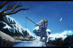 Size: 3000x1979 | Tagged: safe, artist:sceathlet, princess luna, alicorn, pony, female, horn, mare, night, solo