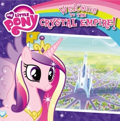 Size: 495x500 | Tagged: safe, princess cadance, alicorn, pony, book cover, crystal empire, official, solo, welcome to the crystal empire!