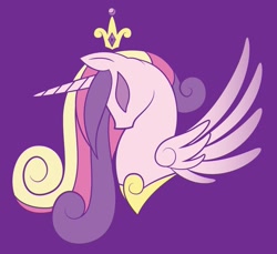 Size: 933x856 | Tagged: safe, artist:littlehybridshila, princess cadance, alicorn, pony, crown, female, horn, mare, multicolored mane, solo