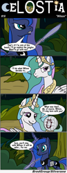 Size: 1300x3341 | Tagged: safe, artist:bredgroup, princess celestia, princess luna, alicorn, pony, comic:celostia, cast away, wilson (cast away)