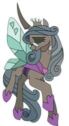Size: 1664x3025 | Tagged: safe, artist:theauzziebrony, queen chrysalis, reversalis, changeling, changeling queen, eyes closed, fangs, flying, glasses, simple background, smiling, solo, transparent background, vector