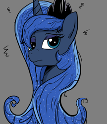 Size: 800x927 | Tagged: safe, artist:flutteriot, princess luna, alicorn, pony, drunk, female, horn, mare, solo