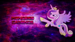 Size: 2732x1536 | Tagged: safe, artist:jamesg2498, princess cadance, alicorn, pony, solo, space, vector, wallpaper