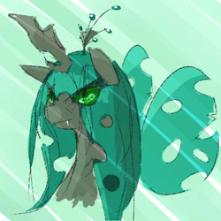 Size: 700x700 | Tagged: safe, artist:dragoncircle, queen chrysalis, changeling, changeling queen, female, horn, portrait, solo