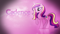 Size: 1920x1080 | Tagged: safe, artist:episkopi, artist:tygerxl, edit, princess cadance, alicorn, pony, female, minimalist, solo, text, vector, wallpaper, wallpaper edit