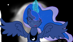 Size: 1600x927 | Tagged: safe, artist:sneezefetishponies, edit, princess luna, alicorn, pony, fetish, sneezing fetish, solo, spray, wings