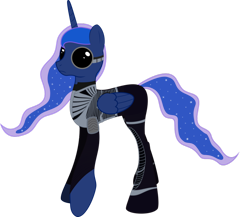 Size: 800x694 | Tagged: safe, artist:codename50, princess luna, clothes, cosplay, simple background, solo, system shock