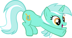 Size: 2152x1152 | Tagged: safe, artist:cheshiresdesires, lyra heartstrings, pony, unicorn, swarm of the century, reaching, simple background, smiling, solo, transparent background, vector