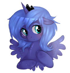 Size: 740x774 | Tagged: safe, artist:aomi, princess luna, alicorn, pony, pixiv, s1 luna, simple background, solo