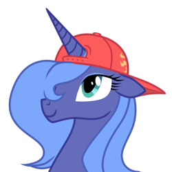 Size: 800x800 | Tagged: safe, artist:durger, princess luna, alicorn, pony, alternate hairstyle, hat, s1 luna, simple background, solo, transparent background, vector