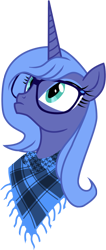 Size: 500x1179 | Tagged: source needed, safe, artist:durger, princess luna, alicorn, pony, glasses, keffiyeh, s1 luna, simple background, solo