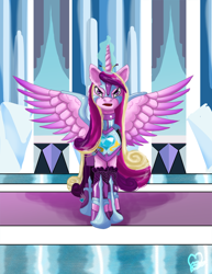 Size: 638x825 | Tagged: safe, artist:dreamerswork, princess cadance, alicorn, pony, armor, solo