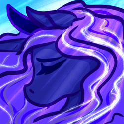 Size: 600x600 | Tagged: safe, artist:killermisao, princess luna, alicorn, pony, female, horn, mare, simple background, solo