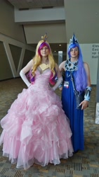 Size: 3376x6000 | Tagged: artist needed, safe, artist:lyricapony, princess cadance, princess luna, human, 2014, bronycon, convention, cosplay, crossplay, irl, irl human, photo