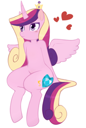 Size: 608x900 | Tagged: safe, artist:redintravenous, princess cadance, alicorn, pony, female, solo, wide hips