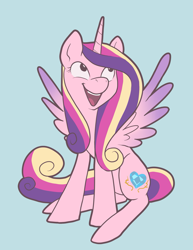 Size: 1487x1925 | Tagged: safe, artist:pixel-prism, princess cadance, alicorn, pony, cute, cutedance, female, happy, mare, open mouth, smiling, solo