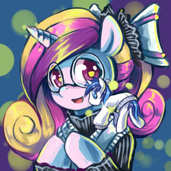 Size: 750x750 | Tagged: safe, artist:saturnspace, princess cadance, shining armor, alicorn, pony, unicorn, female, glasses, horn, male, mare, stallion