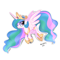 Size: 3000x3000 | Tagged: safe, artist:suzuii, princess celestia, alicorn, pony, cute, cutelestia, female, flying, high res, looking at you, mare, simple background, smiling, solo, spread wings, transparent background, vector