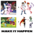 Size: 1331x1281 | Tagged: safe, artist:johnjoseco, princess cadance, shining armor, snails, snips, trixie, alicorn, pony, unicorn, boyacky, doronjo, exploitable meme, make it happen, meme, tonzura, yatterman, yatterman-1, yatterman-2