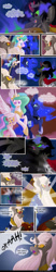 Size: 700x3344 | Tagged: safe, artist:falleninthedark, discord, king sombra, princess celestia, princess luna, star swirl the bearded, alicorn, pony, unicorn, comic:twists and turns, comic, discord is star swirl