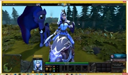 Size: 1824x1064 | Tagged: safe, princess luna, alicorn, pony, dota, dota 2, luna the moon rider, namesake, source 2