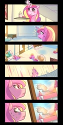 Size: 600x1190 | Tagged: safe, artist:bakki, princess cadance, alicorn, pony, comic, disguised baby changeling, solo