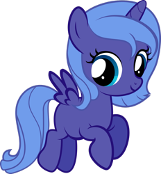 Size: 900x968 | Tagged: safe, artist:princessartmelody, princess luna, alicorn, pony, cute, filly, simple background, solo, transparent background, vector, woona