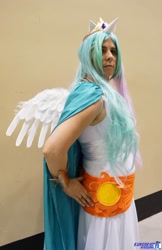 Size: 1328x2048 | Tagged: safe, princess celestia, human, 2014, convention, cosplay, emerald city comicon, irl, irl human, photo, solo